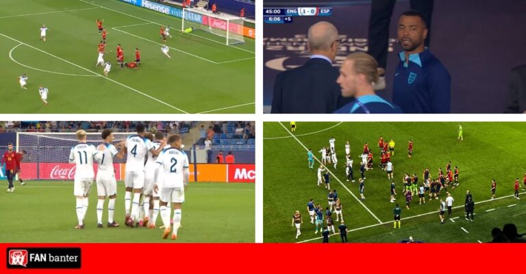 U21ユーロ決勝ではイングランドがスペインを破って優勝。 アシュリー・コール、怒りが爆発して退場